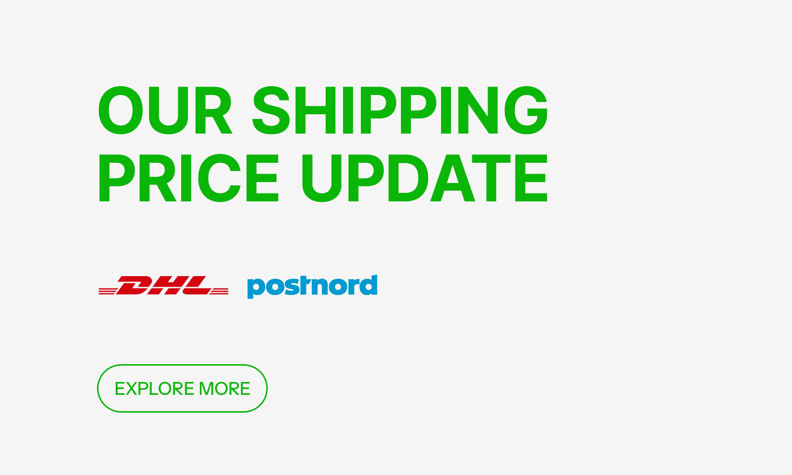 Our Shipping Price Update